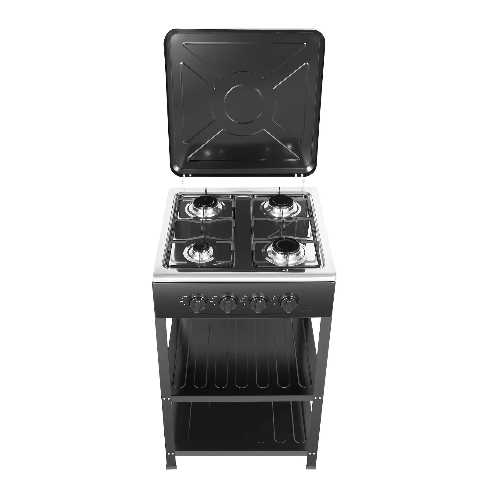 Portable four-hole gas stove with stainless steel cooktop and iron support a must-have for camping, hiking, picnics, and travel
Portable four-hole gas stove with stainless steel cooktop and iron support a must-have for camping, hiking, picnics, and travel