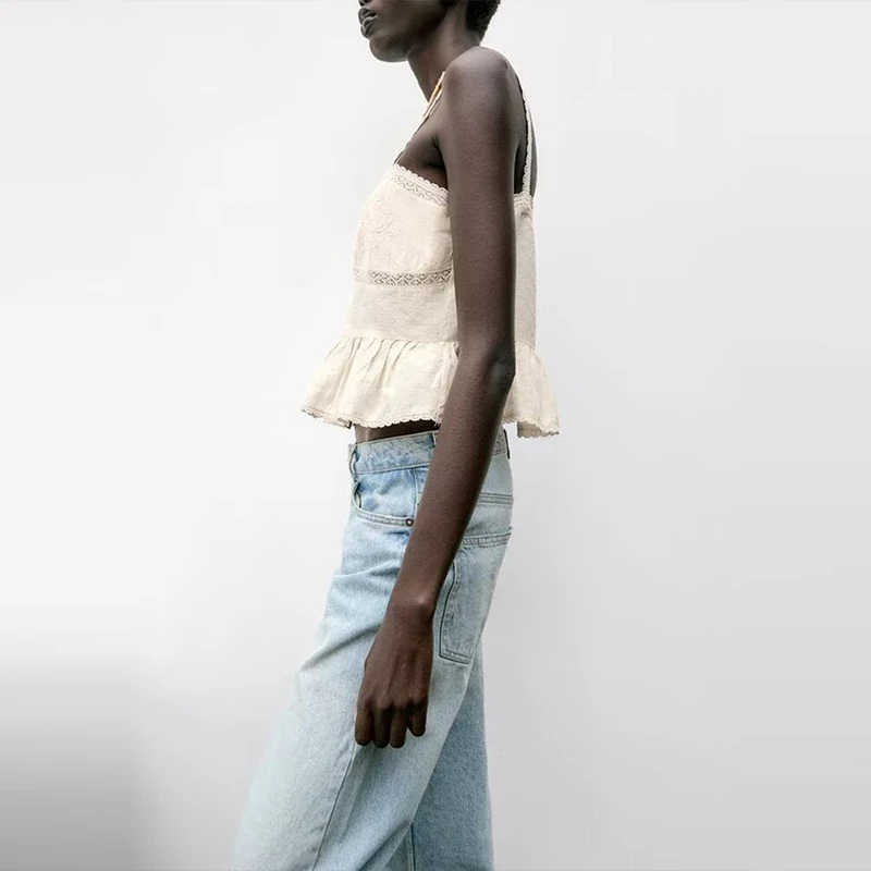 Романтический повседневный женский топ с вышивкой и кружевной отделкой, новый летний топ Z Vaion Sle из полиэстера 00%
Романтический повседневный женский топ с вышивкой и кружевной отделкой, новый летний топ Z Vaion Sle из полиэстера 00%