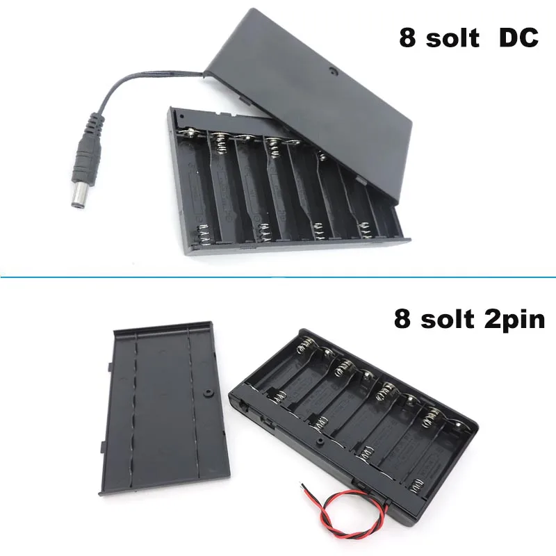 10pcs/lot 12V AA Battery 8 solts pack Holder Case Box with On/Off Switch 1.5V AA Holder DC 2pin wire 5.5x2.1mm connector cable J
10pcs/lot 12V AA Battery 8 solts pack Holder Case Box with On/Off Switch 1.5V AA Holder DC 2pin wire 5.5x2.1mm connector cable J