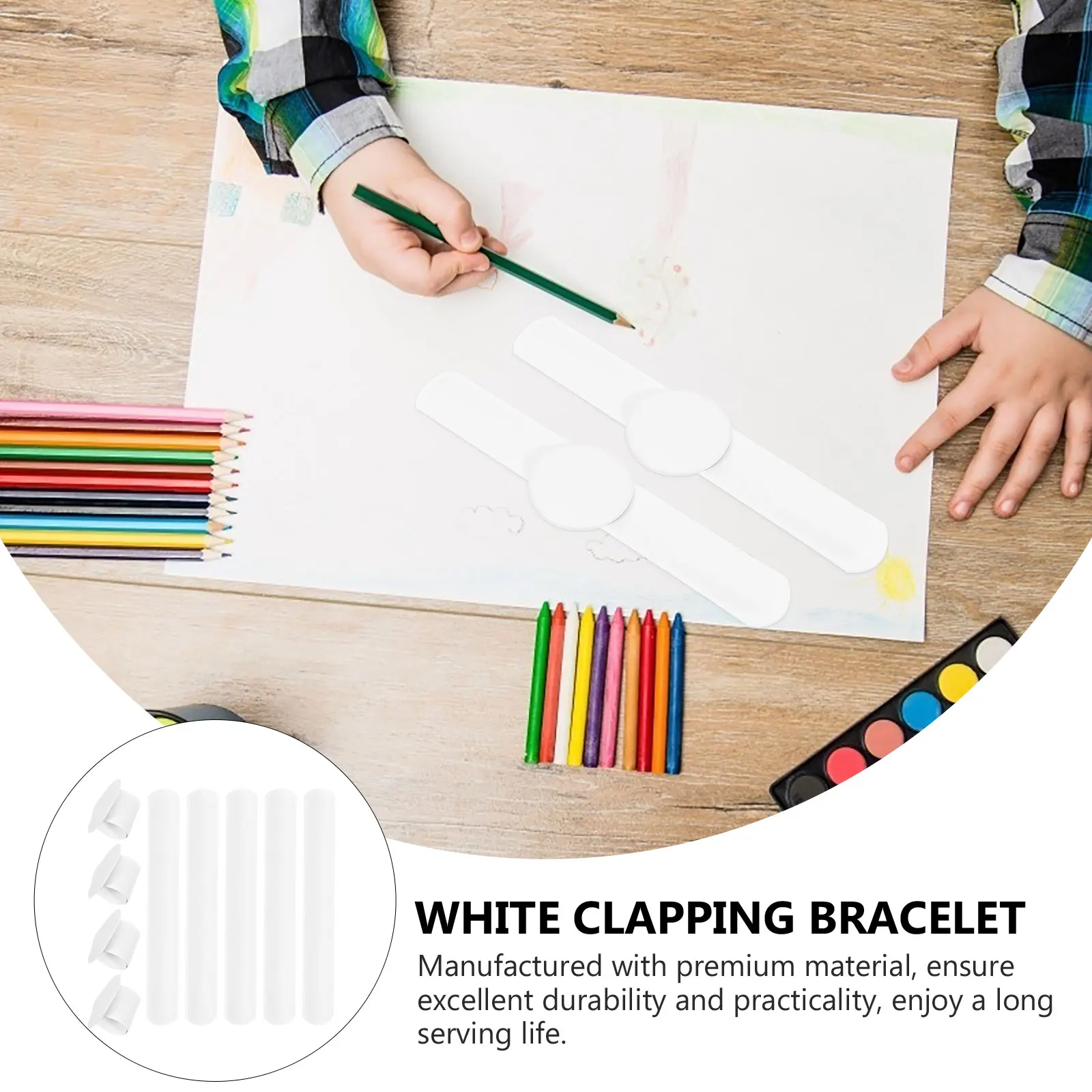 20 Pcs Wrist Bands Pat Ring Bracelet Slap Bracelets Snap Kids White Blank DIY Wristband Child
20 Pcs Wrist Bands Pat Ring Bracelet Slap Bracelets Snap Kids White Blank DIY Wristband Child