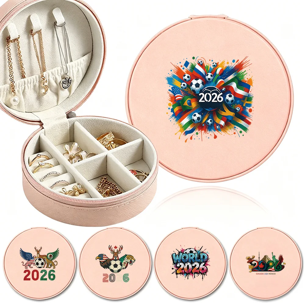 Mini Round Canvas Jewelry Box Portable Zipper Travel Jewelry Organizer For Rings Earrings Necklaces World 2026 Pattern
Mini Round Canvas Jewelry Box Portable Zipper Travel Jewelry Organizer For Rings Earrings Necklaces World 2026 Pattern