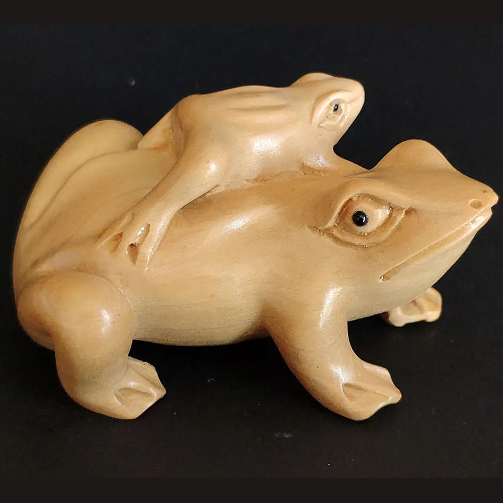 X4415 - 2 "резная вручную японская фигурка Netsuke из ящика-лягушка мама и ребенок
X4415 - 2 "резная вручную японская фигурка Netsuke из ящика-лягушка мама и ребенок