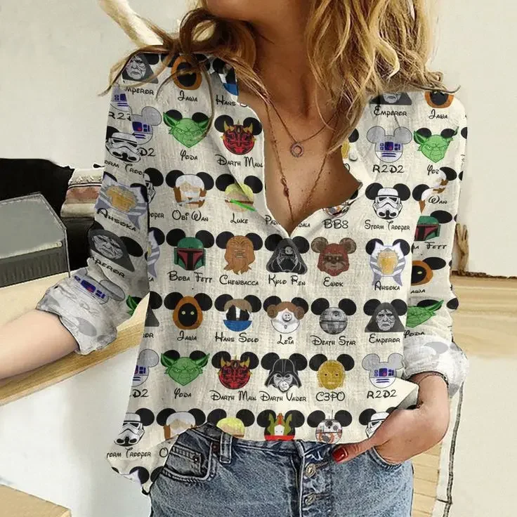 2025 Disney Shirt Women's Fashion Disney Pattern Loose Shirt New Fashion New Women's Tops Mickey Mouse Temperament Tops
2025 Disney Shirt Women's Fashion Disney Pattern Loose Shirt New Fashion New Women's Tops Mickey Mouse Temperament Tops