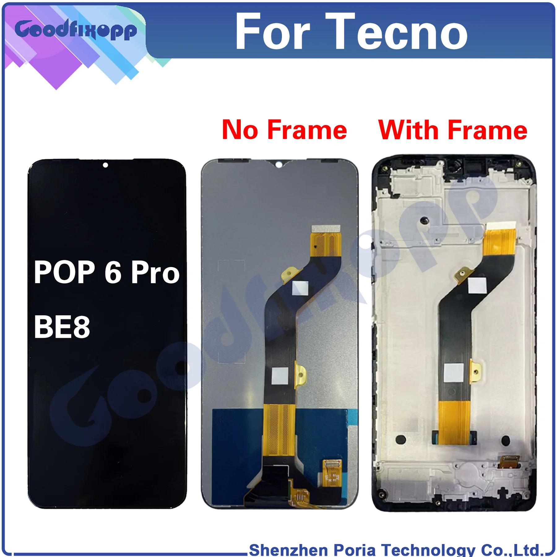 Для Tecno Pop 6 Pro BE8 Pop6Pro LCD дисплей кодирующий преобразователь сенсорного экрана в сборе запасные части для замены
Для Tecno Pop 6 Pro BE8 Pop6Pro LCD дисплей кодирующий преобразователь сенсорного экрана в сборе запасные части для замены