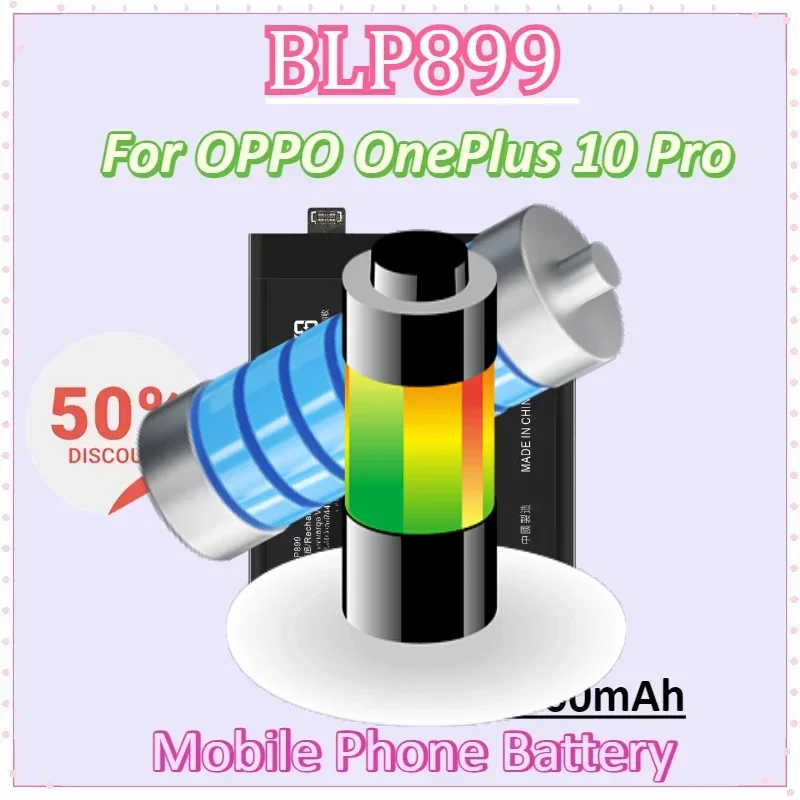 BLP899 7.74V 5000mAh Mobile Phone Battery for OPPO OnePlus 10 Pro Replacement Batteries
BLP899 7.74V 5000mAh Mobile Phone Battery for OPPO OnePlus 10 Pro Replacement Batteries