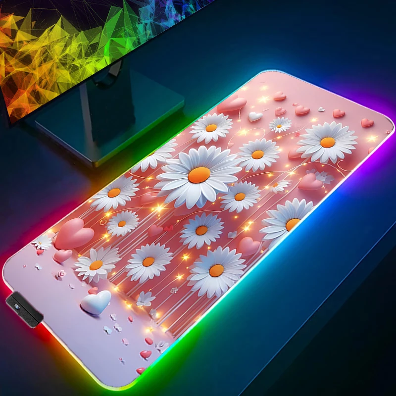 Pink flowers LED Light Computer Mouse Pad RGB Gaming MousePad Large LED Gamer keyboard pad XXL PC Desk Mat tapis souris
Pink flowers LED Light Computer Mouse Pad RGB Gaming MousePad Large LED Gamer keyboard pad XXL PC Desk Mat tapis souris