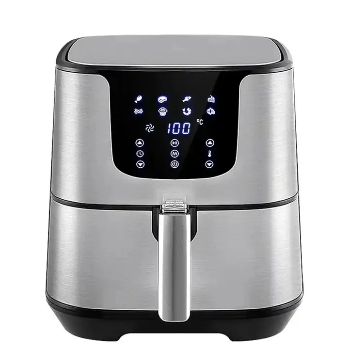 2026 Multi-functional model Air Fryer 5.5L Stainless Steel Electric Air Fryer Without Oil Air Frier Digital 8 Presets Touchscree
2026 Multi-functional model Air Fryer 5.5L Stainless Steel Electric Air Fryer Without Oil Air Frier Digital 8 Presets Touchscree