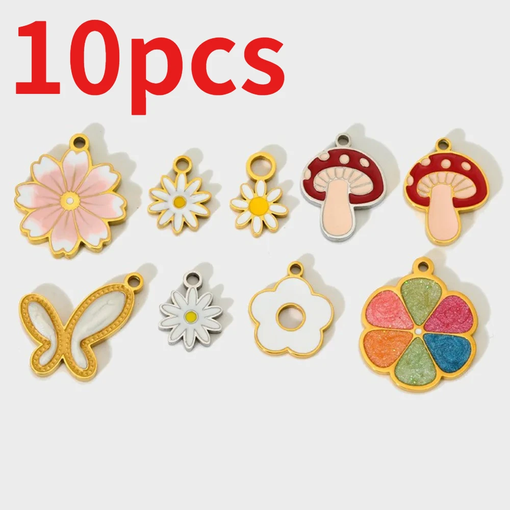 10 шт., нержавеющая сталь, эмаль, цветок, бабочка, ромашка, подвески, подвески, ювелирные изделия для DIY, браслет, серьги, ожерелье, изготовление ювелирных изделий
10 шт., нержавеющая сталь, эмаль, цветок, бабочка, ромашка, подвески, подвески, ювелирные изделия для DIY, браслет, серьги, ожерелье, изготовление ювелирных изделий