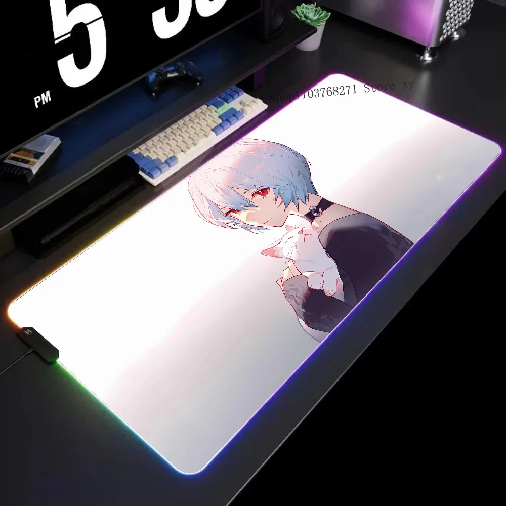 Ayanami Rei And Cat Mousepad XXL RGB Gaming Mouse Pads HD Black Gamer Accessories Large LED
Ayanami Rei And Cat Mousepad XXL RGB Gaming Mouse Pads HD Black Gamer Accessories Large LED