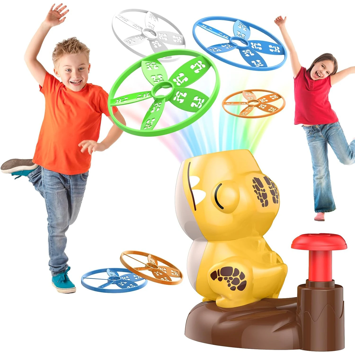 Flying Disc Launcher Toy Dinosaur Butterfly Catching Game Fun Outdoor Indoor Flying Saucers Toys for Boys Girls
Flying Disc Launcher Toy Dinosaur Butterfly Catching Game Fun Outdoor Indoor Flying Saucers Toys for Boys Girls