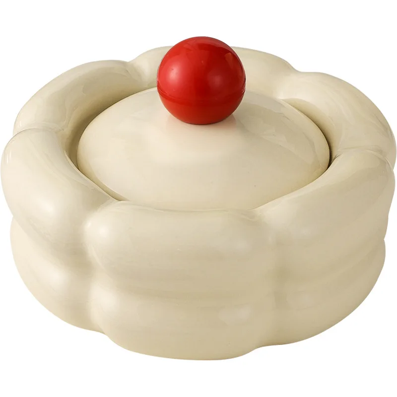 Cream wind marshmallow ashtray living room with cover anti-fly ash creative ornament
Cream wind marshmallow ashtray living room with cover anti-fly ash creative ornament