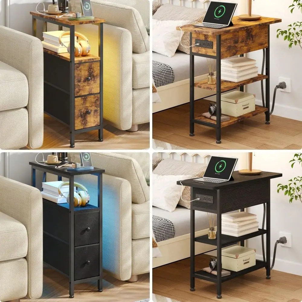 Narrow Nightstand With Charging Station, 2 Styles Side Table With USB Ports And Outlets, End Table Bedside Table For Living Roo
Narrow Nightstand With Charging Station, 2 Styles Side Table With USB Ports And Outlets, End Table Bedside Table For Living Roo