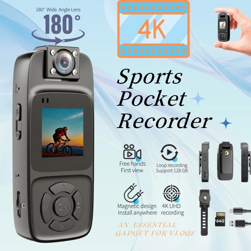 Ultra HD Action Min Soprts Camera 180 Rotatable Vlog Wifi mini Waterproof Case Helmet Travel Bicycle Driver Recorder
Ultra HD Action Min Soprts Camera 180 Rotatable Vlog Wifi mini Waterproof Case Helmet Travel Bicycle Driver Recorder