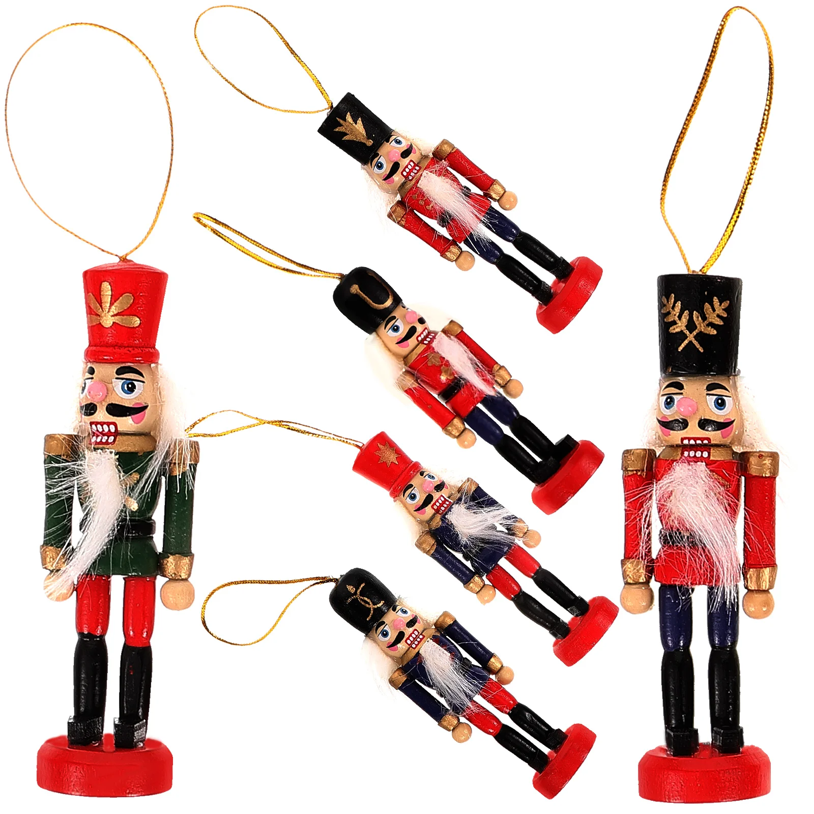 6 Pcs Nutcracker naments Wooden Xmas Tree Decorations Hanging Pendants Holiday Gifts Kids Christmas Style Party Supplies
6 Pcs Nutcracker naments Wooden Xmas Tree Decorations Hanging Pendants Holiday Gifts Kids Christmas Style Party Supplies