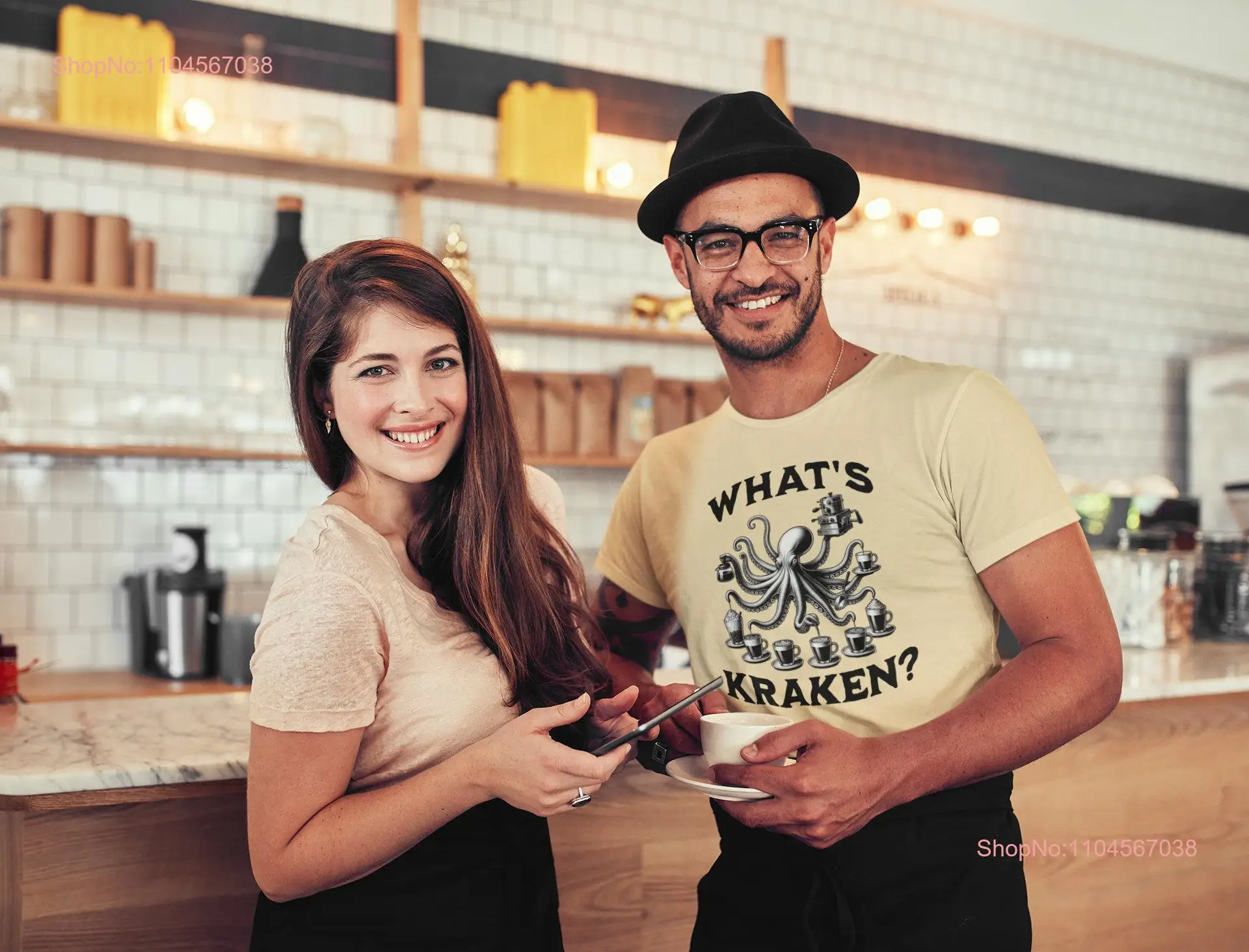 Футболка Kraken Coffee Barista, забавная чашка осьминога для любителей морских любителей, длинные или короткие рукава
Футболка Kraken Coffee Barista, забавная чашка осьминога для любителей морских любителей, длинные или короткие рукава