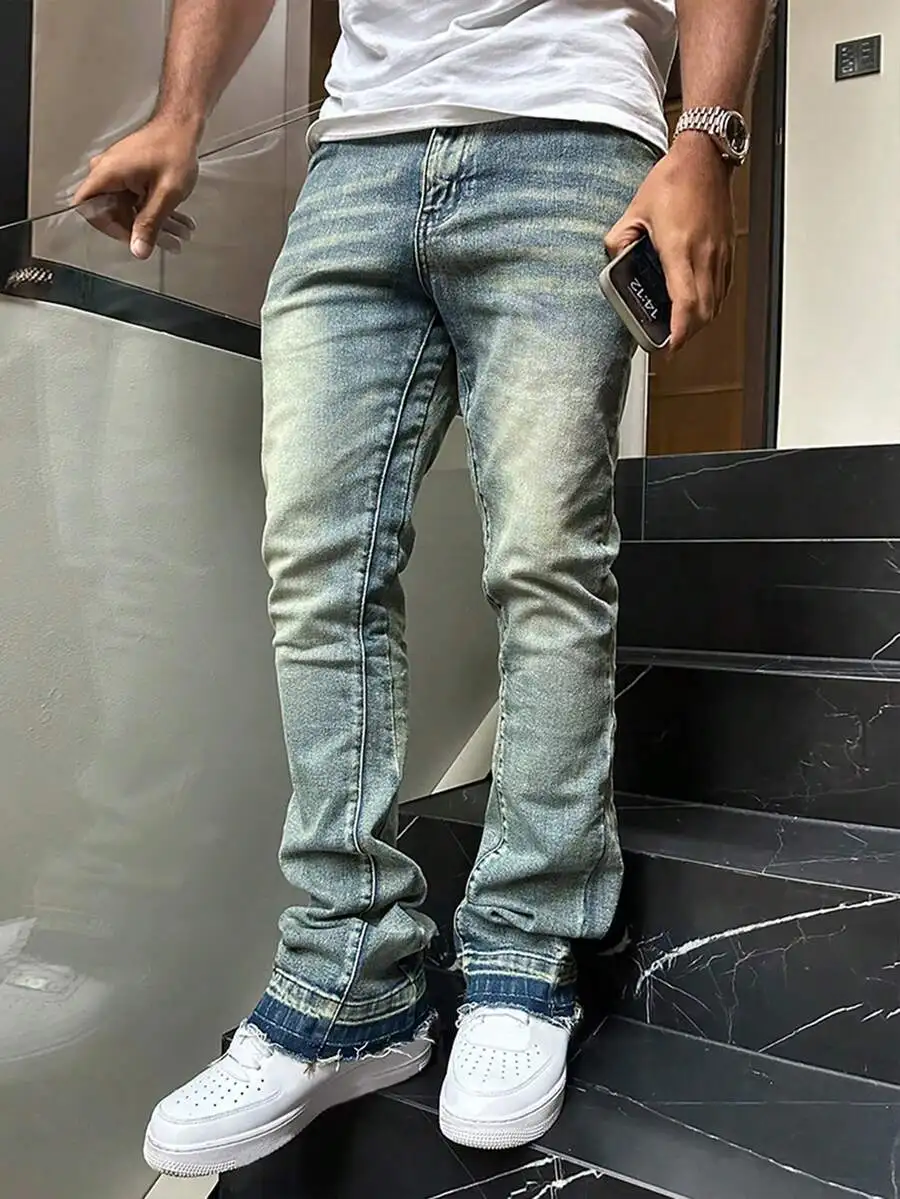 Mens Retro Washed Stretch Slim Flared Jeans Casual Street Fashion
Mens Retro Washed Stretch Slim Flared Jeans Casual Street Fashion