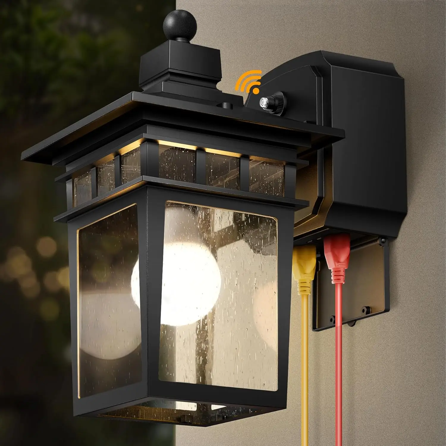 Dusk to Dawn Outdoor Light with GFCI Outlet Sensor, Porch Wall Light, Rust-Resistant Wall Mount Lantern, Bulb Not Included
Dusk to Dawn Outdoor Light with GFCI Outlet Sensor, Porch Wall Light, Rust-Resistant Wall Mount Lantern, Bulb Not Included