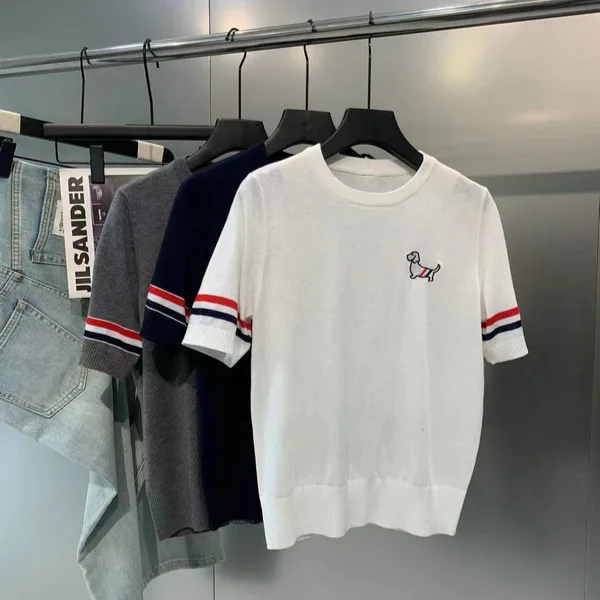 Summer New Casual Loose round Neck Knitted Wool Blend Short Sleeve T-Shirt for Women Commute Style Anti-Wrinkle Maintains Shape
Summer New Casual Loose round Neck Knitted Wool Blend Short Sleeve T-Shirt for Women Commute Style Anti-Wrinkle Maintains Shape