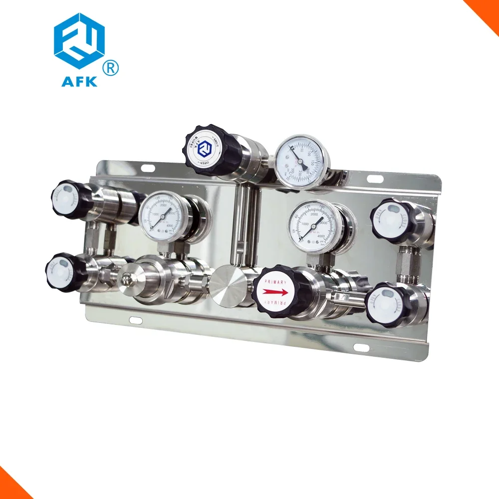 Lab Semi-Automatic Changeover 316 Stainless Steel Regulator Gas For Both 1*1 Cylinder With Purge Function
Lab Semi-Automatic Changeover 316 Stainless Steel Regulator Gas For Both 1*1 Cylinder With Purge Function