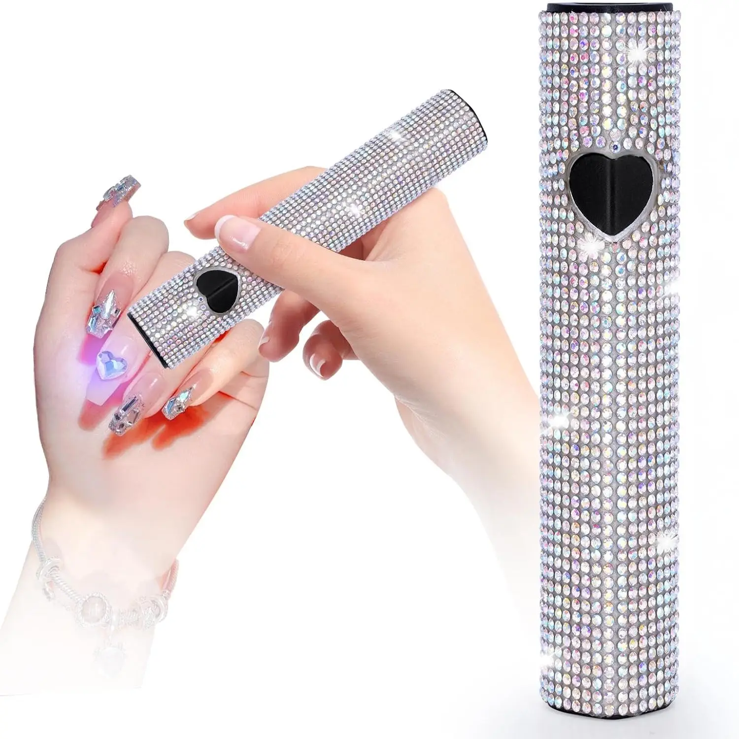 10W Handheld UV Light for Gel Nails Mini Nail Lamp with USB Rechargeable Flash Cure, 3D Nail Art & Home Use (Diamond)
10W Handheld UV Light for Gel Nails Mini Nail Lamp with USB Rechargeable Flash Cure, 3D Nail Art & Home Use (Diamond)
