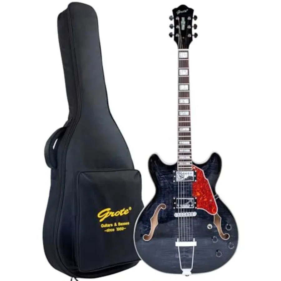 Jazz Electric Guitar Semi-Hollow Body Trapeze Tailpiece Bridge Guitar Gig Bag
Jazz Electric Guitar Semi-Hollow Body Trapeze Tailpiece Bridge Guitar Gig Bag