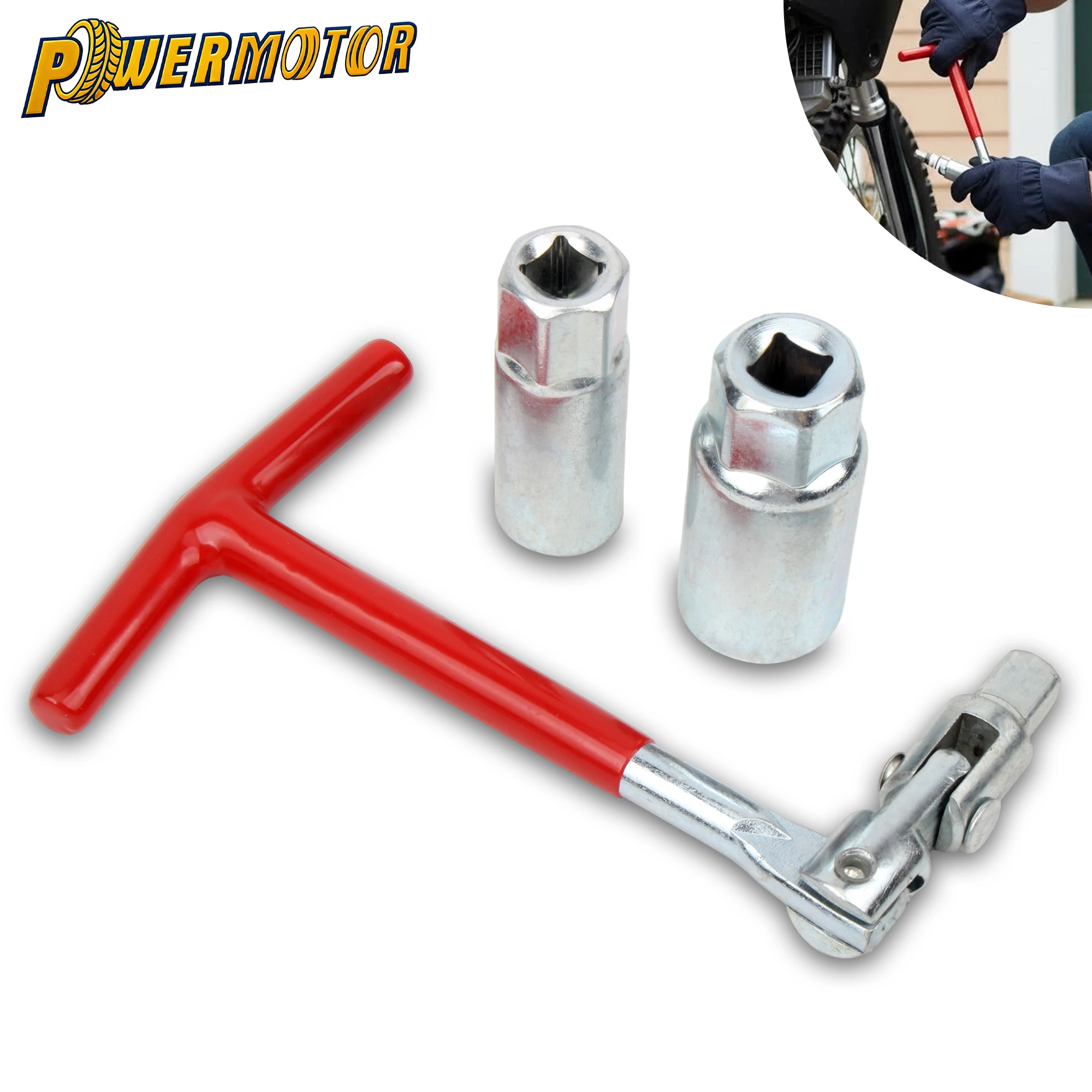 16mm 21mm Motorcycle Spark Plug Removal Tool Socket Wrench 5/8" & 13/16" 3 in 1 T-handle Wrench Repairing Installer Tool Kit
16mm 21mm Motorcycle Spark Plug Removal Tool Socket Wrench 5/8" & 13/16" 3 in 1 T-handle Wrench Repairing Installer Tool Kit