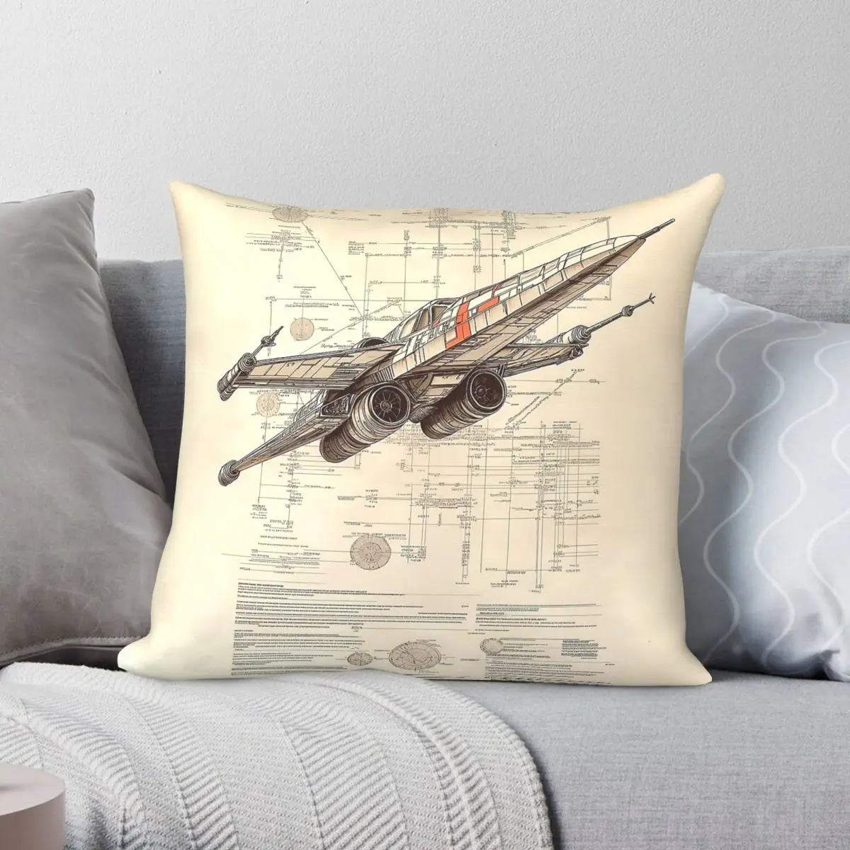 X-Wing Blueprint Square Pillowcase Polyester Linen Velvet Creative Zip Decorative Home Cushion Cover
X-Wing Blueprint Square Pillowcase Polyester Linen Velvet Creative Zip Decorative Home Cushion Cover