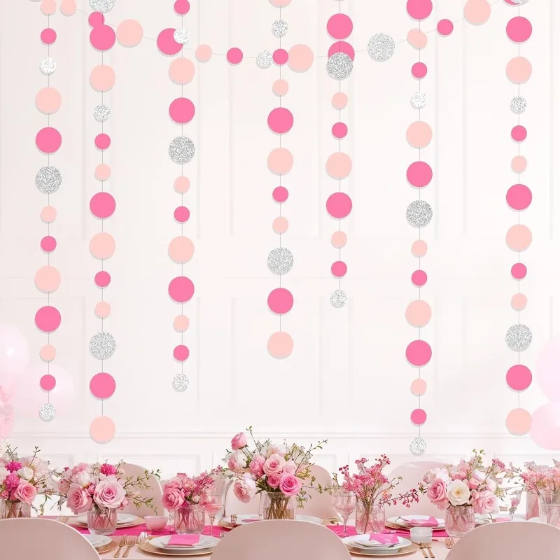 Hot Pink Silver Green Hanging Garlands Decorations Hanging Polka Dot Paper Streamers Girl Bridal Shower Kid Birthday Party Decor
Hot Pink Silver Green Hanging Garlands Decorations Hanging Polka Dot Paper Streamers Girl Bridal Shower Kid Birthday Party Decor
