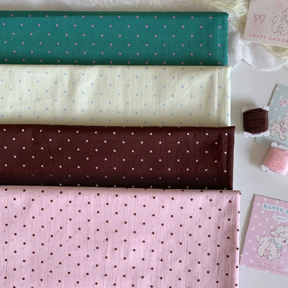 140x50cm Cotton 60s Small Dots Classic Polka Dot Printed Fabric for Children's Women's Clothing, Home Wear, Bags Sewing Cloth
140x50cm Cotton 60s Small Dots Classic Polka Dot Printed Fabric for Children's Women's Clothing, Home Wear, Bags Sewing Cloth