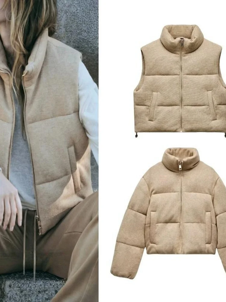 New Arrival Warm ort Cotton Jaet Stand Collar Bread Sle Outerwear Vest Women's Faion Commute Sle Winter Clothing
New Arrival Warm ort Cotton Jaet Stand Collar Bread Sle Outerwear Vest Women's Faion Commute Sle Winter Clothing