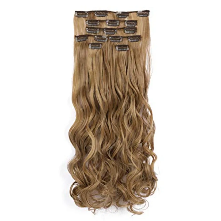 20" Curly Full Head Clip in Synthetic Hair Extensions 7pcs 140g 10H16
20" Curly Full Head Clip in Synthetic Hair Extensions 7pcs 140g 10H16