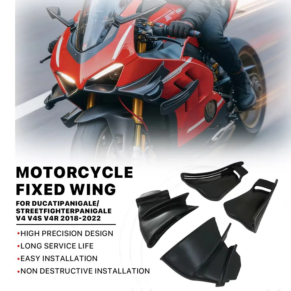 For Ducati Panigale/V4 V4S V4R 2018-2022 Motorcycle accessory aerodynamic Wing Side Spoiler Winglet fixed wing Kit ABS carbon
For Ducati Panigale/V4 V4S V4R 2018-2022 Motorcycle accessory aerodynamic Wing Side Spoiler Winglet fixed wing Kit ABS carbon