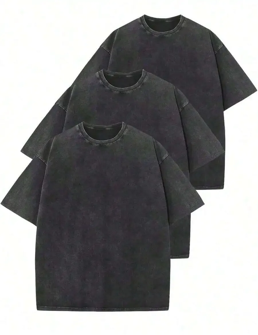 Three Pack Solid Color Cotton T-Shirts Dropped Shoulder Unisex Short Sleeve Casual Tee
Three Pack Solid Color Cotton T-Shirts Dropped Shoulder Unisex Short Sleeve Casual Tee