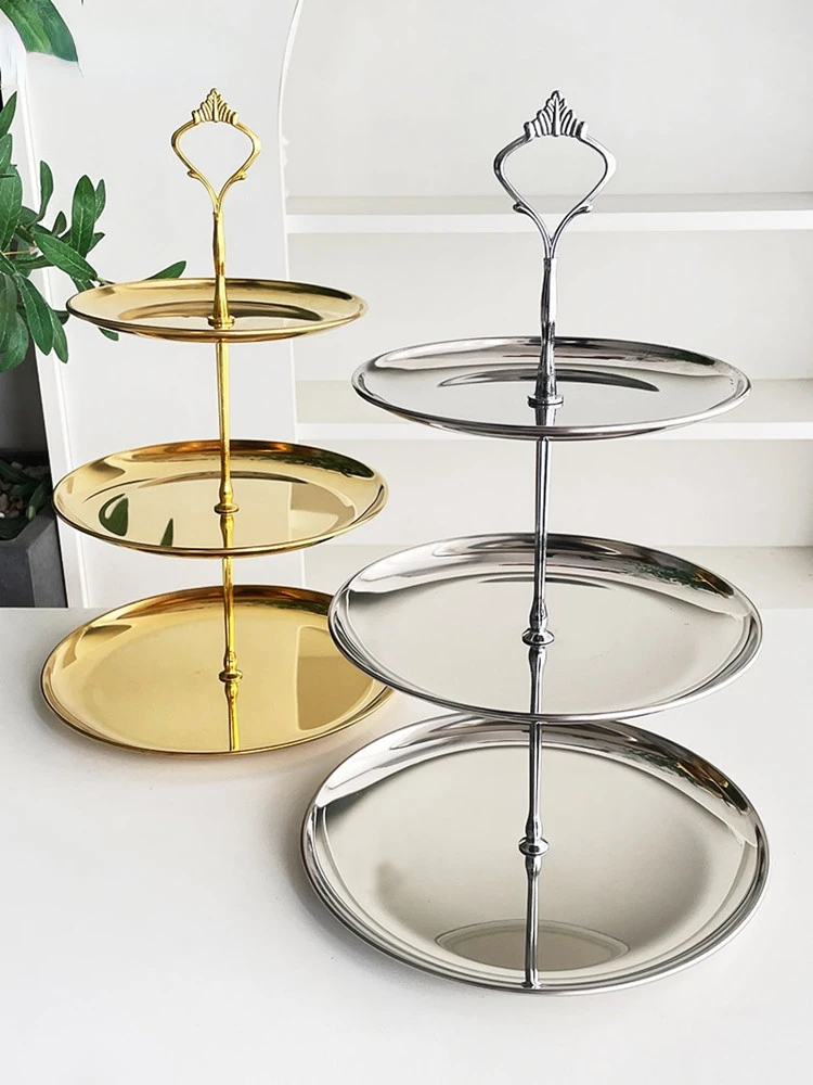 Stainless Steel Fruit Plate European Snack Rack Cake Display Rack Dessert Plates Party Decoration Kitchen Storage Tray3 Layer
Stainless Steel Fruit Plate European Snack Rack Cake Display Rack Dessert Plates Party Decoration Kitchen Storage Tray3 Layer