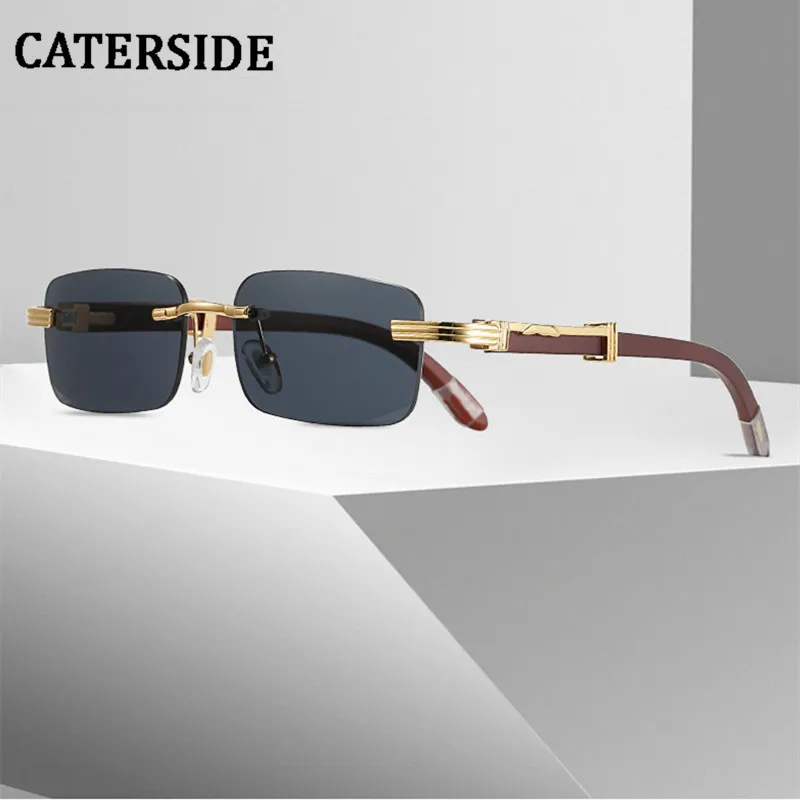 Rimless Wood Leg Sunglasses For Men Women Classic Trendy Luxury Designer Sun Glasses Small Rectangle Punk Eyeglasses UV400
Rimless Wood Leg Sunglasses For Men Women Classic Trendy Luxury Designer Sun Glasses Small Rectangle Punk Eyeglasses UV400
