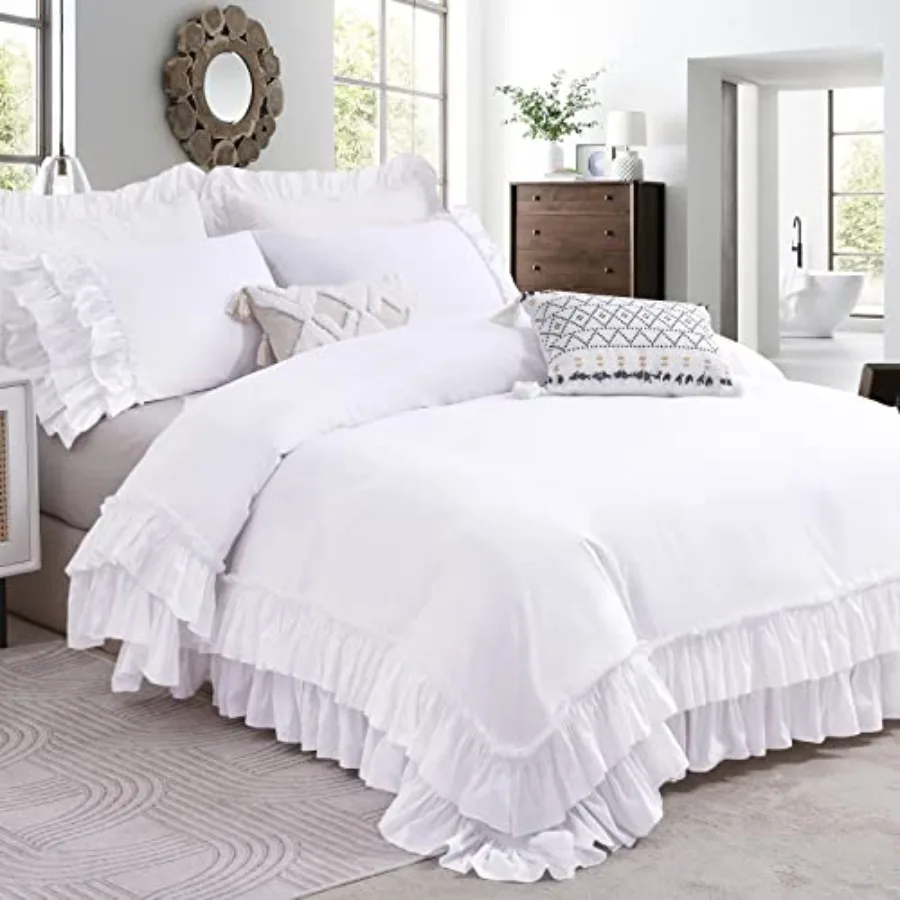 Ruffle Duvet Cover Size-Washed Cotton Shabby Farmhouse Chic Ruffled Bedding 3pcs 1 Soft Feel Cotton Duvet Cover +2 Ruffle Pillo
Ruffle Duvet Cover Size-Washed Cotton Shabby Farmhouse Chic Ruffled Bedding 3pcs 1 Soft Feel Cotton Duvet Cover +2 Ruffle Pillo