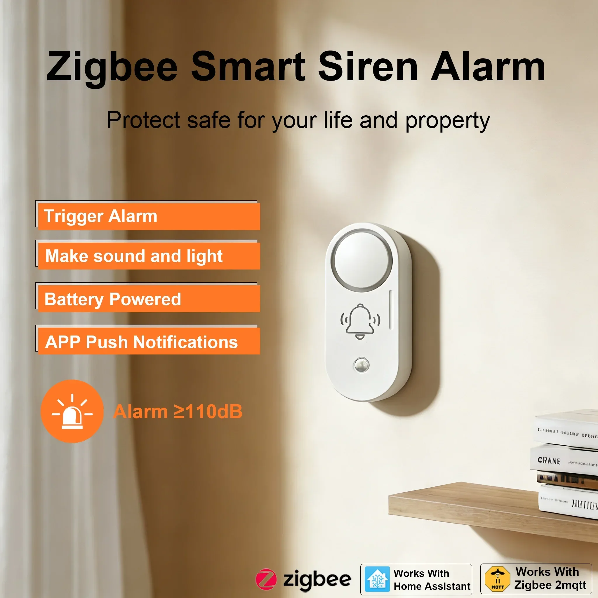 Беспроводная сигнализация Zigbee с датчиком вибрации, 110 дБ, на батарейках, для дома, с поддержкой Home Assistant
Беспроводная сигнализация Zigbee с датчиком вибрации, 110 дБ, на батарейках, для дома, с поддержкой Home Assistant