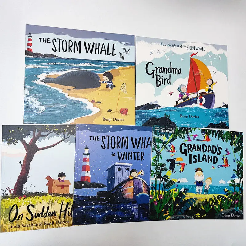 Benji Davies 5 Story Book About Family Friendship, the storm whale /in winter, grandma bird ,grandad's island , on sudden hill
Benji Davies 5 Story Book About Family Friendship, the storm whale /in winter, grandma bird ,grandad's island , on sudden hill