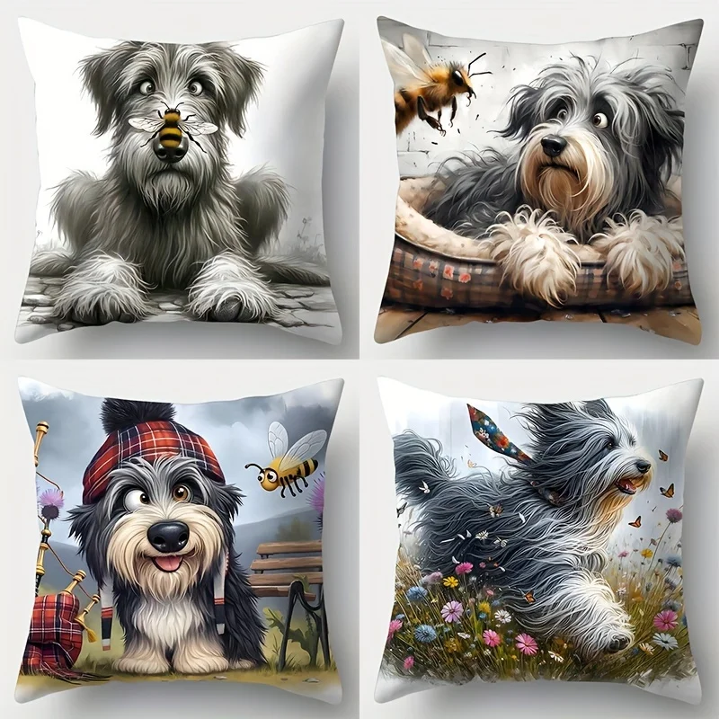Pillow Covers Cute Cartoon Dog Pattern Decorative Polyester Fabric Machine Washable Zippered Cushion Case Cover No Insert For Home Living Room Bedroom Sofa Bed Couch Chair Car Office Cafe Patio Deck Bench Farmhouse Modern Ornament Festival Holiday Gift
Pillow Covers Cute Cartoon Dog Pattern Decorative Polyester Fabric Machine Washable Zippered Cushion Case Cover No Insert For Home Living Room Bedroom Sofa Bed Couch Chair Car Office Cafe Patio Deck Bench Farmhouse Modern Ornament Festival Holiday Gift