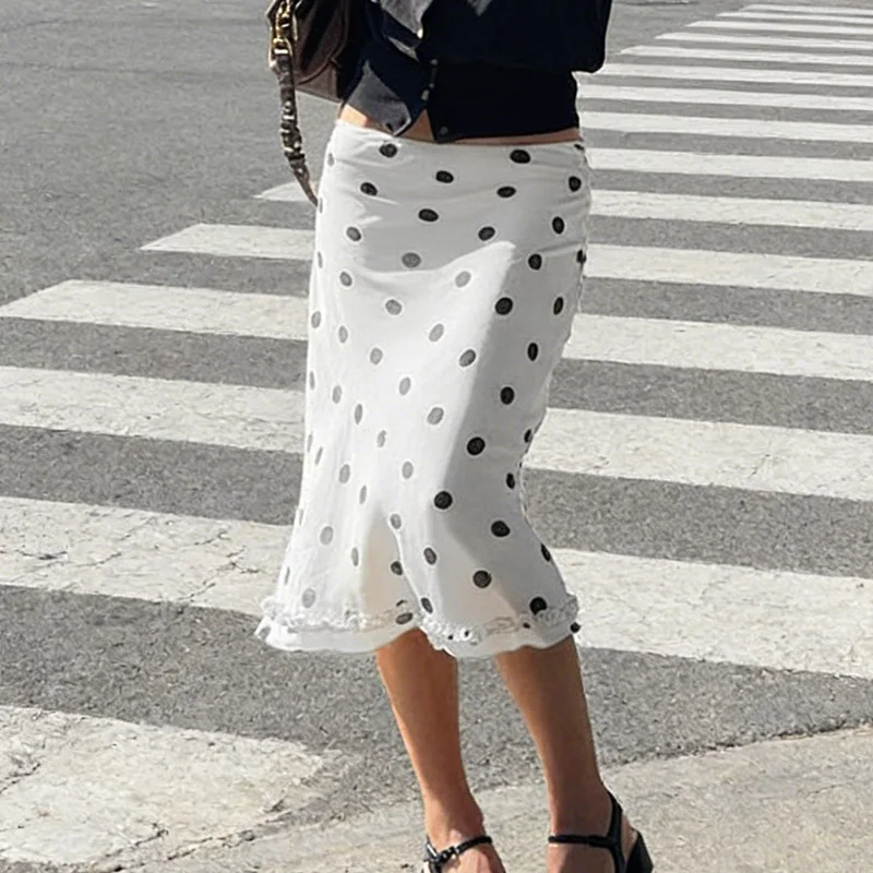 Юбка А-силуэта с принтом в горошек, простая, элегантная, во французском стиле, летняя, для зрелых женщин, длинная, повседневная, в стиле Харадзюку
Юбка А-силуэта с принтом в горошек, простая, элегантная, во французском стиле, летняя, для зрелых женщин, длинная, повседневная, в стиле Харадзюку