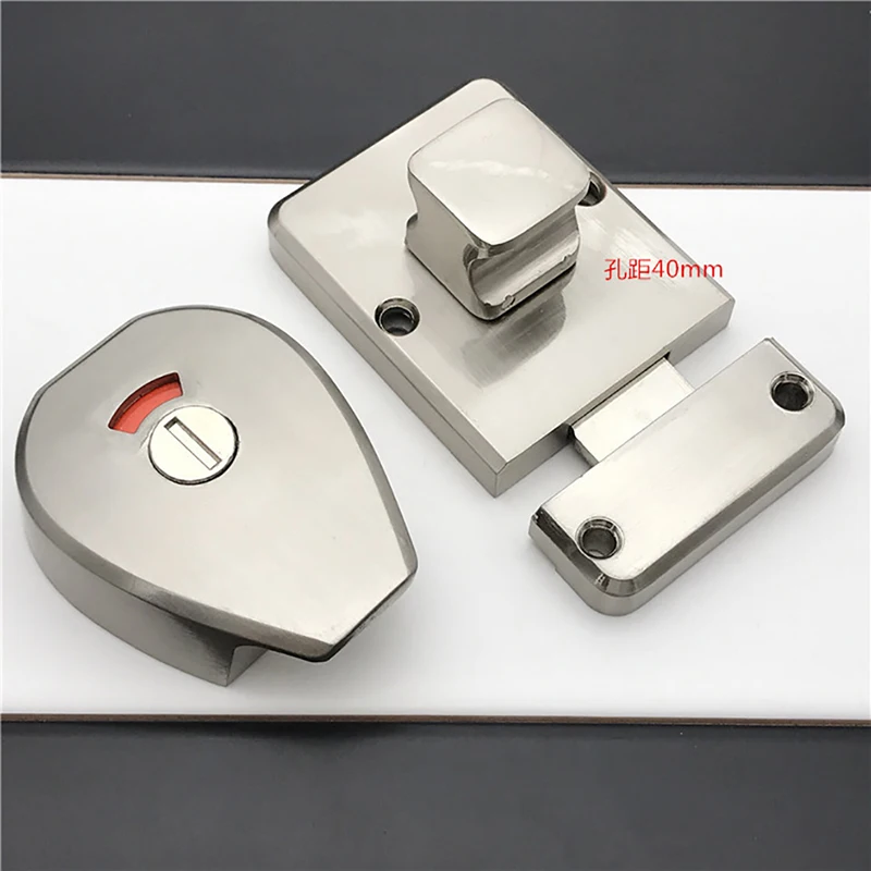 1PCS Thickened Stainless Steel Indicator Lock Public Restroom Partition Door Lock Hardware Accessories 304 Pin Lock
1PCS Thickened Stainless Steel Indicator Lock Public Restroom Partition Door Lock Hardware Accessories 304 Pin Lock