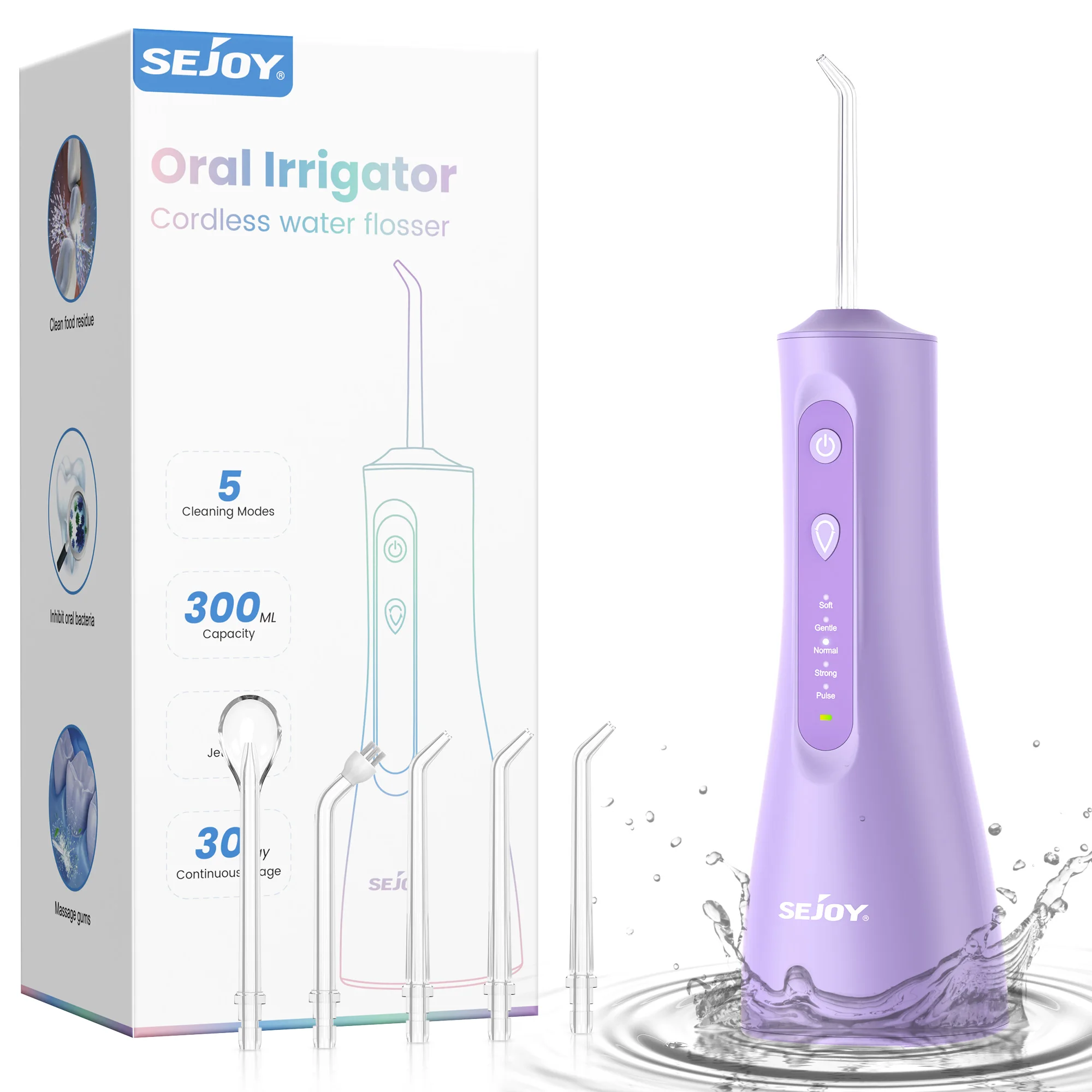 Sejoy Dental Water Flosser Ирригатор для полости рта Перезаряжаемый водонепроницаемый портативный очиститель для зубов 300 мл 5 насадок 5 режимов Стоматологический
Sejoy Dental Water Flosser Ирригатор для полости рта Перезаряжаемый водонепроницаемый портативный очиститель для зубов 300 мл 5 насадок 5 режимов Стоматологический