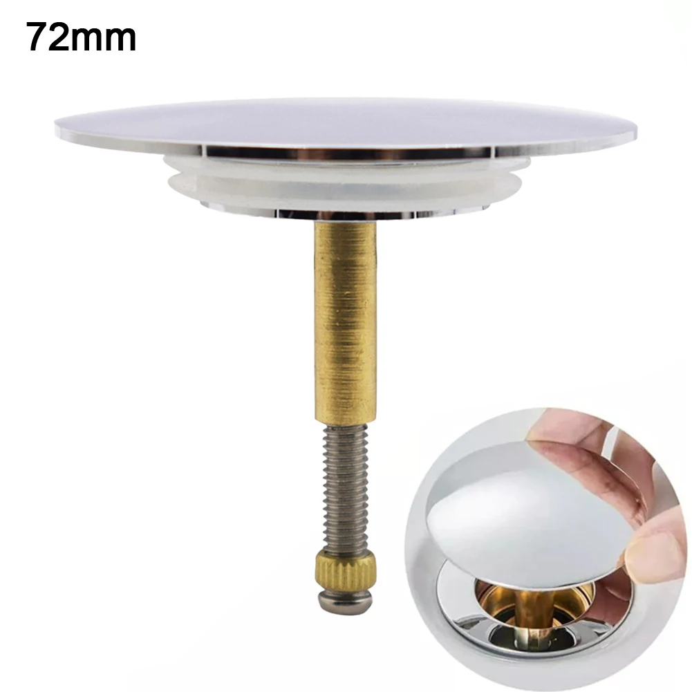 72mm Brass Pop-Up Bathtub Stopper With Double Seal Adjustable Height Drain Valve Bathroom Tub Drain Filter Bathroom Accessories
72mm Brass Pop-Up Bathtub Stopper With Double Seal Adjustable Height Drain Valve Bathroom Tub Drain Filter Bathroom Accessories