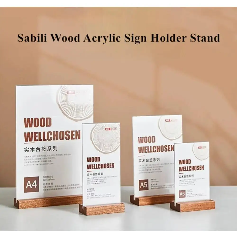 1pc A4 210x297mm Wooden Base Restaurant Acrylic Menu Paper Sign Holder Display Stand Price Label Card Poster Holder Frame
1pc A4 210x297mm Wooden Base Restaurant Acrylic Menu Paper Sign Holder Display Stand Price Label Card Poster Holder Frame