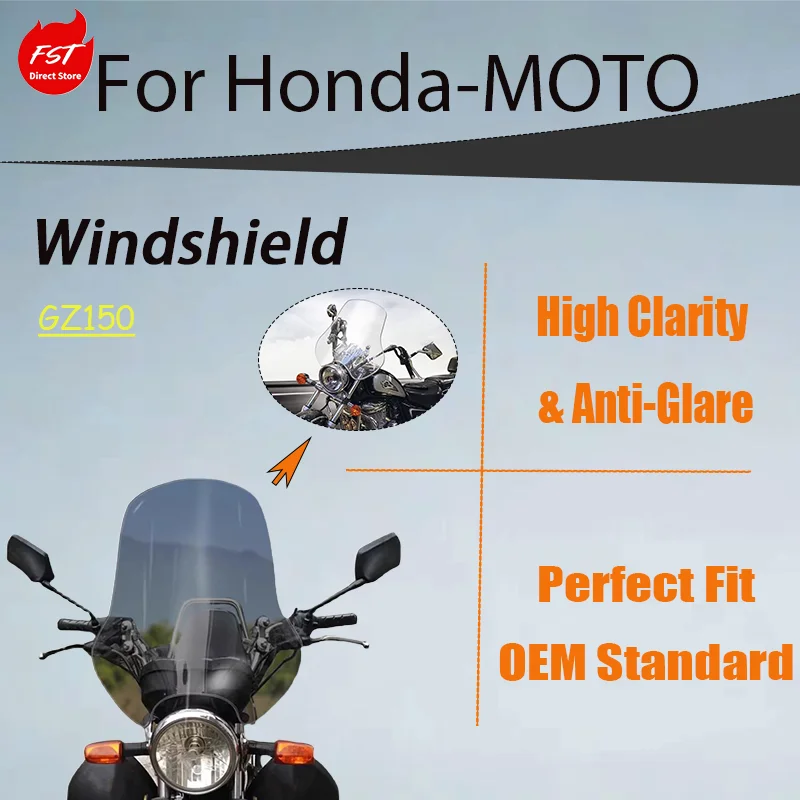 Modified Heightened WindScreen for Haojue GZ150-A, Extra Wide Front Windshield Kit
Modified Heightened WindScreen for Haojue GZ150-A, Extra Wide Front Windshield Kit