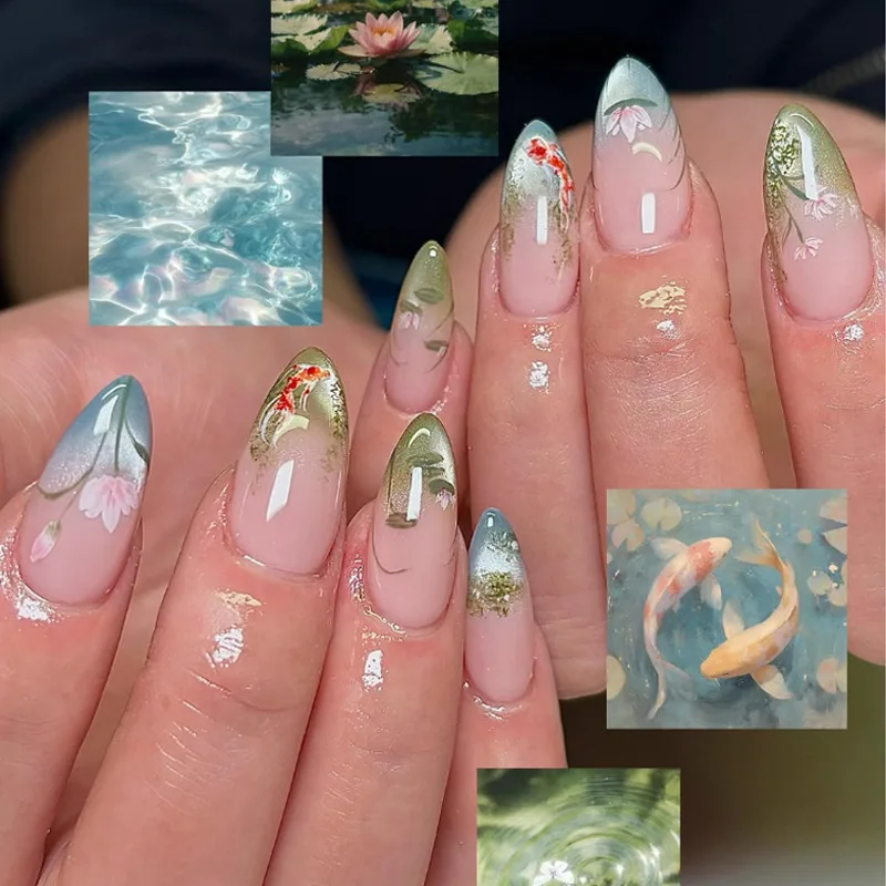 24pcs Cat Eye French Almond Press on Nails Summer Flower Wearable False Nails Art Fake Nail Patch Detachable Wearing Nail Plate
24pcs Cat Eye French Almond Press on Nails Summer Flower Wearable False Nails Art Fake Nail Patch Detachable Wearing Nail Plate