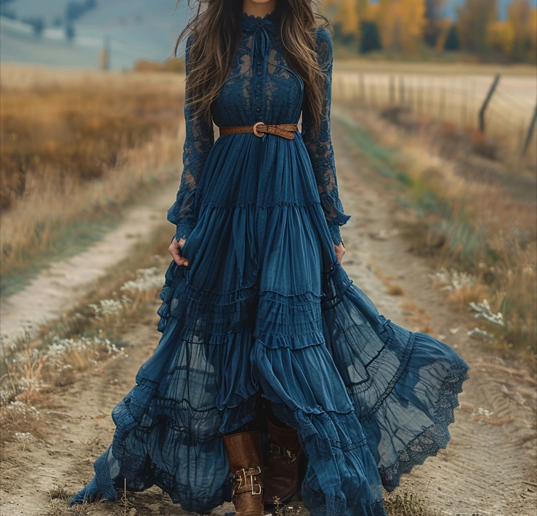 2025 New Retro V-neck Long Sleeve Long Dress Country Style Dress
2025 New Retro V-neck Long Sleeve Long Dress Country Style Dress