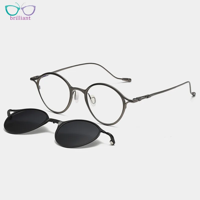High Quality Multifunctional One Mirror Dual-use Sunglasses Fashion Ultra Light Titanium Magnetic Clip Men Women Eyeglass Frames
High Quality Multifunctional One Mirror Dual-use Sunglasses Fashion Ultra Light Titanium Magnetic Clip Men Women Eyeglass Frames
