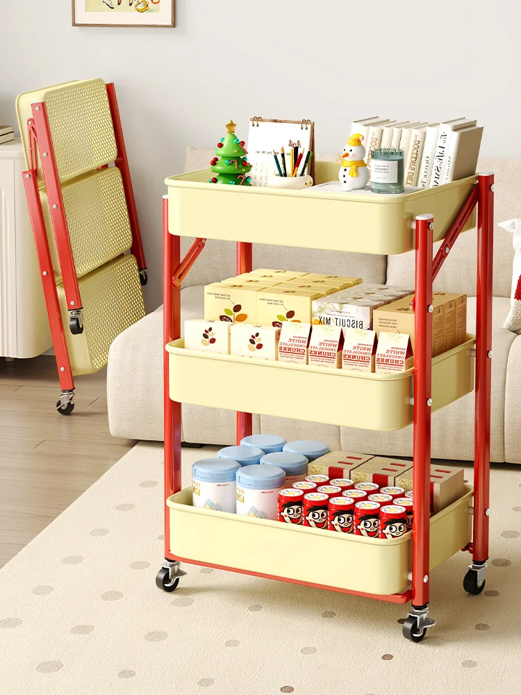 Dopamine foldable trolley multi-layer snack rack kitchen bedroom mobile floor push storage rack
Dopamine foldable trolley multi-layer snack rack kitchen bedroom mobile floor push storage rack