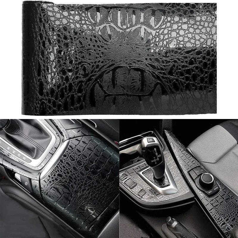 Self Adhesive Car Sticker Black Luxury Leather Texture Simulation Crocodile Sticker Film Car Styling Interior DIY Decoration
Self Adhesive Car Sticker Black Luxury Leather Texture Simulation Crocodile Sticker Film Car Styling Interior DIY Decoration